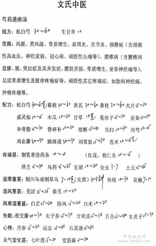 文氏中医秘方